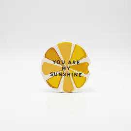 Coaster set / 10cm / Rreth / Porcelan / Verdhe Limon + tekst