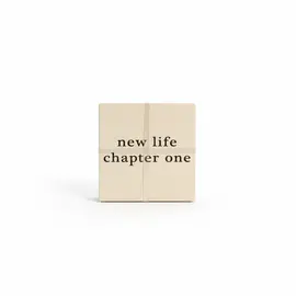 Coaster set / 10cm / Katror / Porcelan / Bardh me tekst