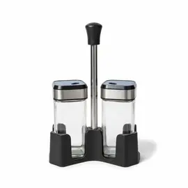 Set Mbajtëse Erezash prej Qelqi, 2 Copë me Bazë dhe Kapak Inoksi