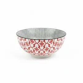 Tas i Vogel Sallate/ 15.5cm / Bardhe - Kuqe / Porcelan