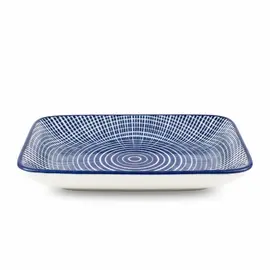 Tas i Vogel / 9.8cm / Bardhe - Blu / Porcelan / Katror