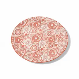 Pjate / 26.5cm / Bardhe - Kuqe / Porcelan