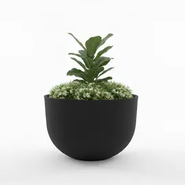 Vazo Dekorative L / 55*55*36.5cm / Charcoal Black