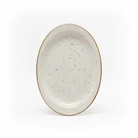 Pjate / 26cm / Bardhe - Gold / Porcelan