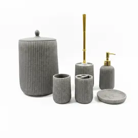Aksesore Tualeti / Set 6 cope / Gri / Material Guri