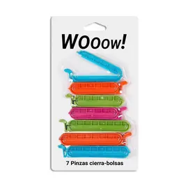 Kapëse mbyllëse çanta Wooow 7 Copë