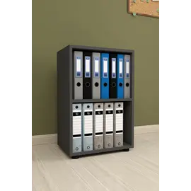 MOBILJE FOLDER WITH 2 SHELVES - ANTHRACITE
