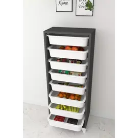 MOBILJE DORA CABINET WITH 8 BASKETS - ANTHRACITE