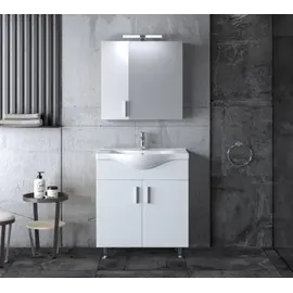 Mobilje Hidrosanitare Modeli SIENA WHITE GLOSS 80x45cm