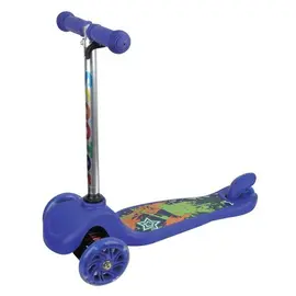 Skuter blu me rrota me ndriçim LED