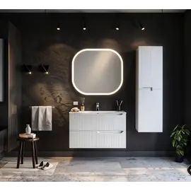 Mobilje Hidrosanitare Modeli ENZA MATTE WHITE 80x45cm