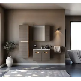 Mobilje Hidrosanitare Modeli VEGA MATTE BROWN 80x45cm