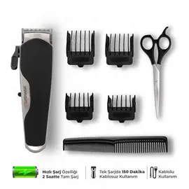 Makine qethje per floke dhe mjeker GOLDMASTER GM-8132  HERMES Rechargeable Hair Clipper