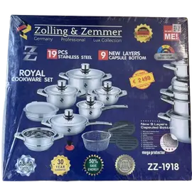 Set Tenxhere Zolling & Zemmer ZZ-1918 19 Pjesë Çelik Inox 18/10