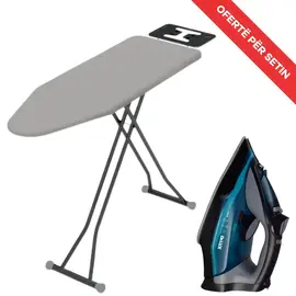 Set Hekur DELUX SZ-8016 2800W me Avull + Tavolinë Hekurosjeje Gri