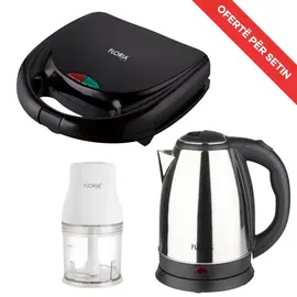 Set Toster FLORIA ZLN8516 + Grirëse FLORIA ZLN3042 + Ibrik Inox FLORIA ZLN2768 1.8L