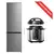 Set Frigorifer MIDEA Normal MDRB380FGE02A 270 L Inox + Multicooker Midea MY-CS6037WPB 6L 1000W