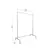 MOBILJE METAL CLOTHES HANGER STAND - WHITE, 5 imazh