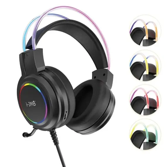 Kufje gaming me mikrofon & drita RGB - I-JMB