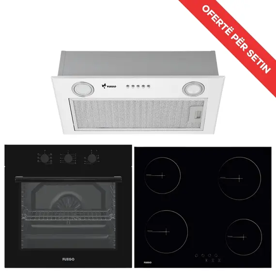 Set Furre dhe Suprine Fuego COFGSMBI1080B / CHFGSM604T + Aspirator Fuego HFGTM52FBIX