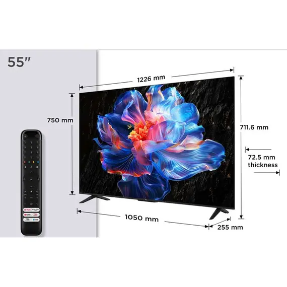 TV 55" TCL 55P69K Google TV Smart 4K Ultra HD Frameless, 4 imazh