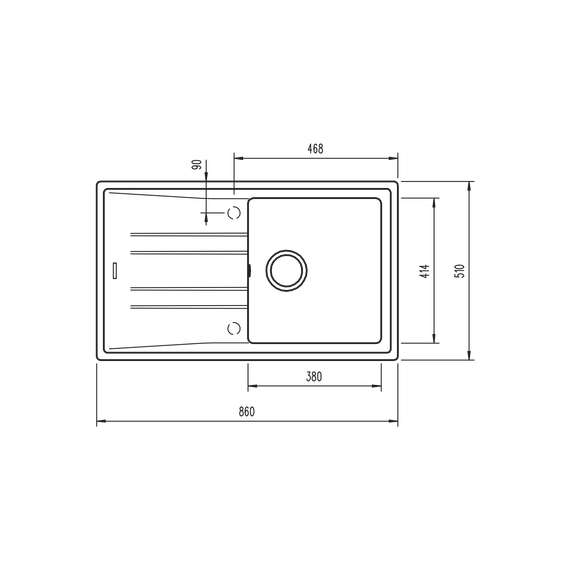 LAVAPJATE GRANITI TEKA STONE 50 B-TG 1B 1D White