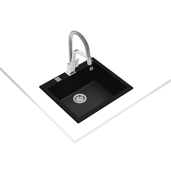 LAVAPJATE GRANITI TEKA FORSQUARE 50.40 TG Black, 4 imazh