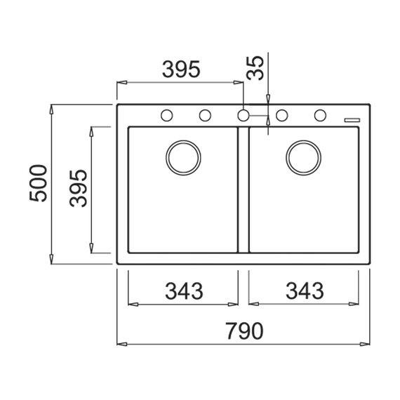 LAVAPJATE GRANITI TEKA FORSQUARE 2B 790 TG Black, 4 imazh