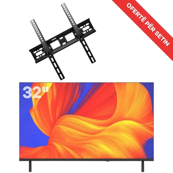 Set TV 32" Felsen 32FEL32Z1HD Smart Android + Mbajtese TV 32-55 Flat HT-002