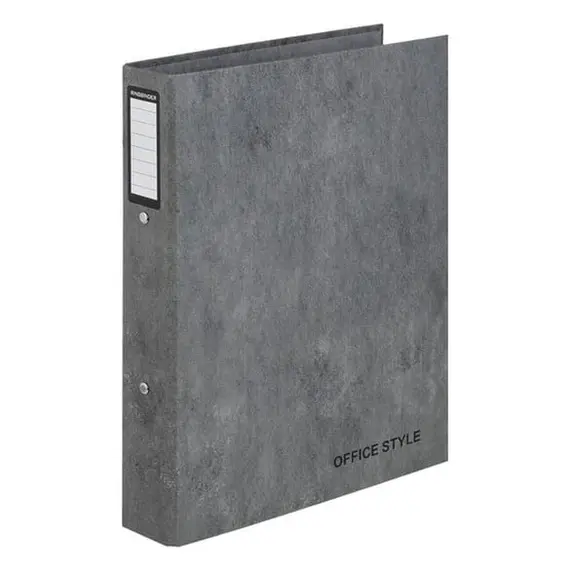 Dosje A4 gri me 2 kapëse metalike rrethore