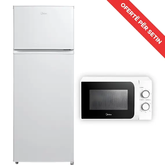 Set Frigorifer MIDEA Normal MDRT294FGE01 204 L + Mikrovale Midea MM20CF2E 20L 700W