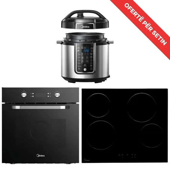 Set Furre MIDEA MO 659 TD BK Incaso 60 cm + Pianure MIDEA MC-6F6004R242 Incaso 60 cm + Multicooker Midea MY-CS6037WPB 6L 1000W