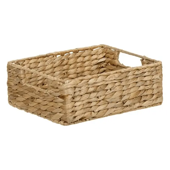 Kosh për ruajtje prej kashte me doreza, 25x20x9 cm