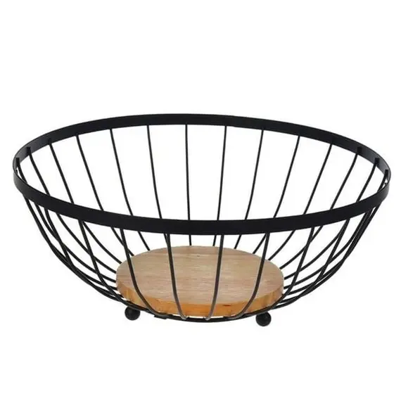 Set Shtrydhëse Profesionale Kale 1703 për Shegë & Agrume + Mbajtëse frutash metalike e zezë me bazë druri, 2 imazh