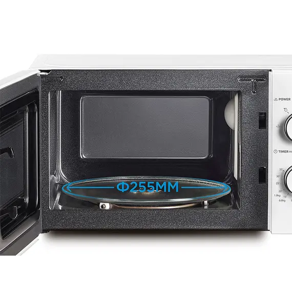 Mikrovale Midea MM20CF2E 20L 700W me Kontroll Mekanik dhe Shkrirje – E Bardhë, 4 imazh