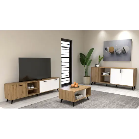 Mobilje SILVIA Set dhome ndenjeje Atlantik/i bardhë