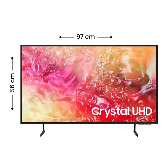 TV 43" Samsung UE43DU7172UXXH Crystal Led 4K Ultra HD Smart TV (2024) + Mbajtese TV SF26-63 Dhurate, 4 imazh