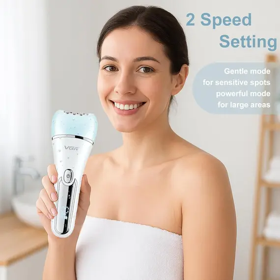 Epilator VGR V-733 6-në-1 Cordless IPX7 Waterproof – Blu, 7 imazh