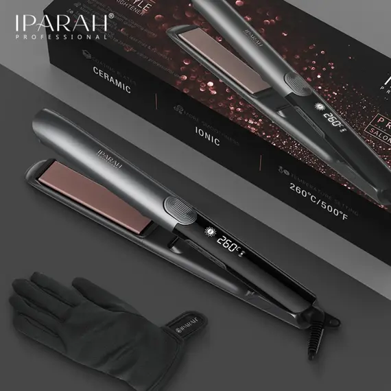 Pjaster Flokësh Profesionale P-112 Ionic Flex me Pllaka Qeramike Turmaline, LED Display dhe Auto Shut-Off, 4 imazh