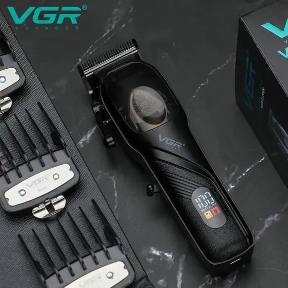 Makine Qethjeje Profesionale VGR V-269 9000 RPM me Ekran Digjital dhe Bateri 2500 mAh, 4 imazh