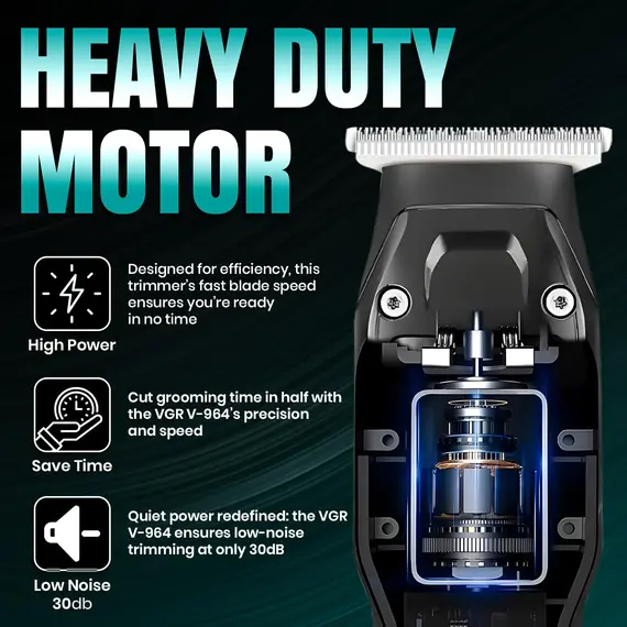 Makine Qethjeje Profesionale VGR V-964 me Turbo Mode, LED Display dhe Përdorim Cord/Cordless, 3 imazh