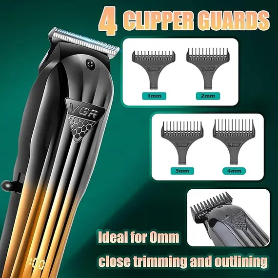 Set Qethjeje Profesionale VGR V-644 Cordless me LED Display – Makineri, Trimmer dhe Rroje Elektrike, 5 imazh