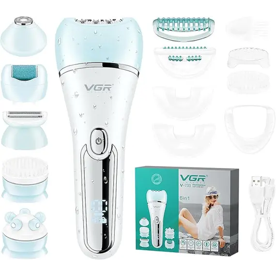 Epilator VGR V-733 6-në-1 Cordless IPX7 Waterproof – Blu