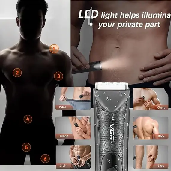 Makine Trupi & Hunde VGR V-934 Profesionale Waterproof IPX7 me Tehe Qeramike dhe USB Rechargeable, 5 imazh