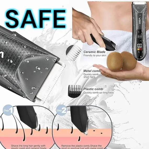 Makine Trupi & Hunde VGR V-934 Profesionale Waterproof IPX7 me Tehe Qeramike dhe USB Rechargeable, 4 imazh