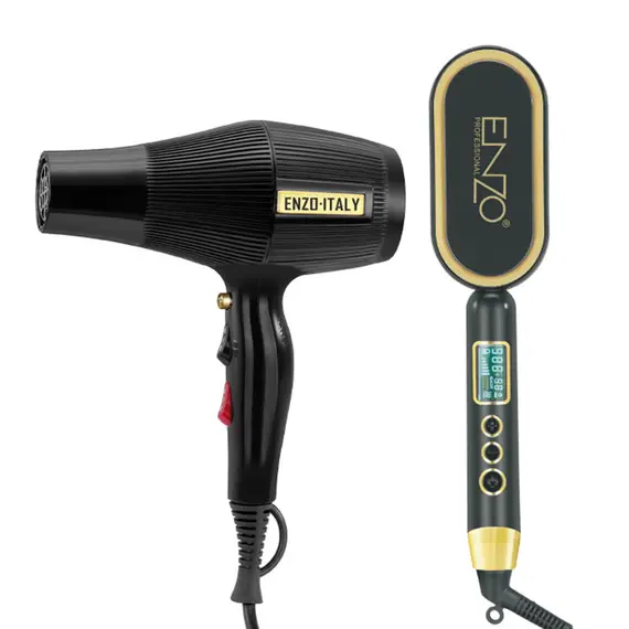 Stilues Flokësh ENZO EN-6304 One Step 2-në-1 me Teknologji Jonike, 2000W dhe Motor DC Profesional, 6 imazh