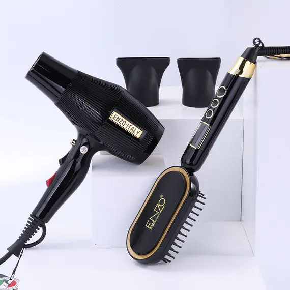 Stilues Flokësh ENZO EN-6304 One Step 2-në-1 me Teknologji Jonike, 2000W dhe Motor DC Profesional, 5 imazh