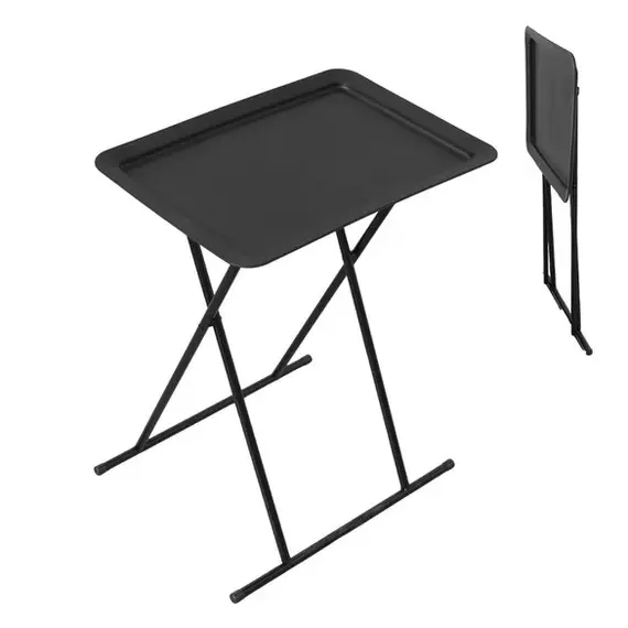 Tavolinë metalike e zezë e palosshme 52x37x66cm