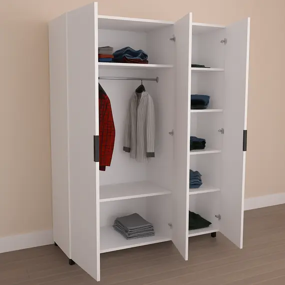 Mobilje AMELIA PLUS Dollap veshjesh i bardhë, 2 imazh