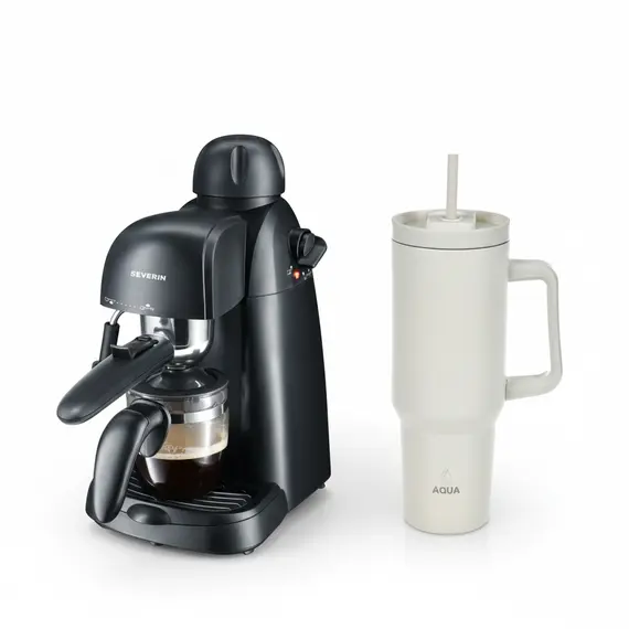 Makineri Kafeje SEVERIN KA 5978 800W 3.5 BAR + Gotë termike me pipë, gotë bezhë me dorezë 1200 ml